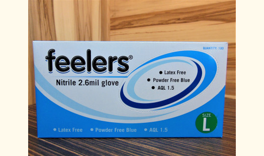 Latex-Free Unpowdered Disposable Nitrile Gloves - Large Blue - 100 Pack